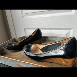 Air Tali Open Toe Wedge by Cole Haan. NIKE AIR Technology. Size 8.5. Black.